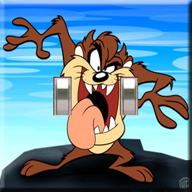 Taz-the Tazmanian Devil Handcrafted Double Switchplate Cover