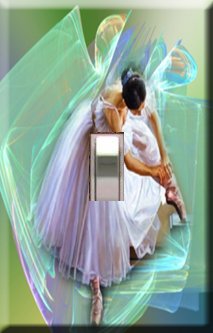 Prima Donna Ballerina Handcrafted Single Switchplate Cover