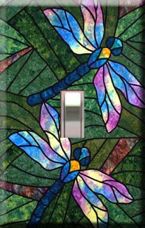 Dragonflies Handcrafted Single Switchplate Cover