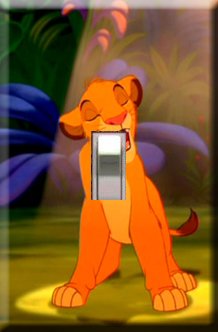 Lion King Handcrafted Single Switchplate Cover