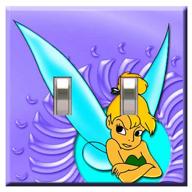 Mad Tinkerbell Handcrafted Double Switchplate Cover