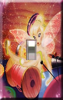 Fallen Tinkerbell Handcrafted Single Switchplate Cover