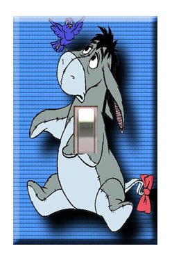 Eyore Handcrafted Single Switchplate Cover
