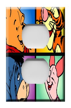 Winnie the Pooh Handcrafted Outlet Cover