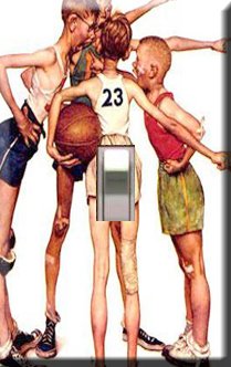 Norman Rockwell Basketball Handcrafted Single Switchplate Cover