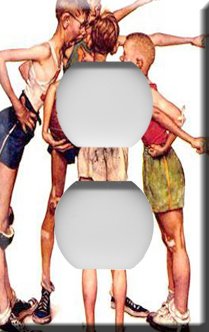 Norman Rockwell Handcrafted Outlet Cover