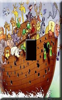 Noah's Ark Handcrafted Single Switchplate Cover