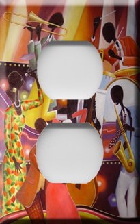 African American Jazz Art Handcrafted Outlet Cover