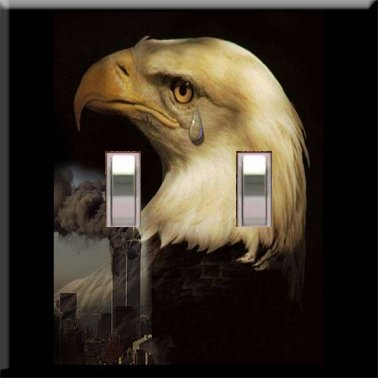 Remember 911 Handcrafted Double Switchplate Cover
