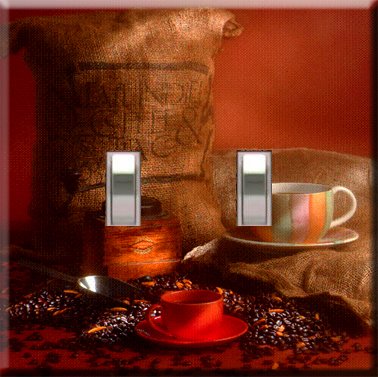 Coffee Handcrafted Double Switchplate Cover