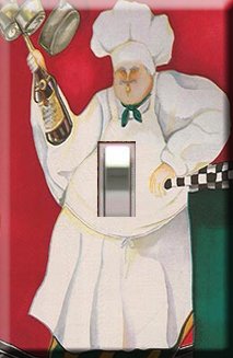 Kitchen Chef at Bar Handcrafted Single Switchplate Cover