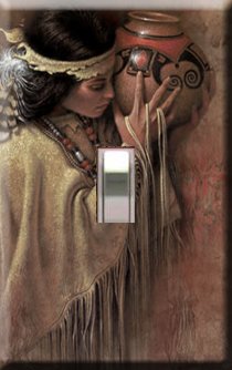 Indian Maiden Handcrafted Single Switchplate Cover