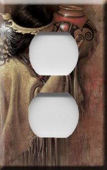 Indian Maiden Handcrafted Outlet Cover