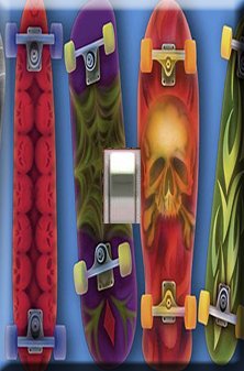 Skateboards Handcrafted Single Switchplate Cover