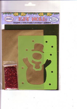 Snowman template card making kit