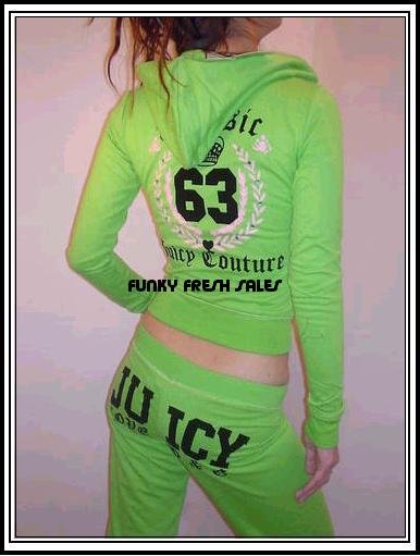 NWT Green Authentic Juicy Couture Classic 63 Set Size Small