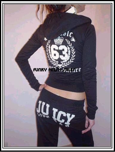 NWT Black Authentic Juicy Couture Classic 63 Set Size Medium