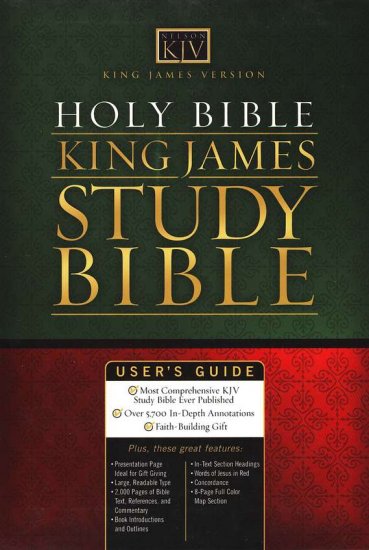 KING JAMES STUDY BIBLE GENUINE LEATHER BLACK