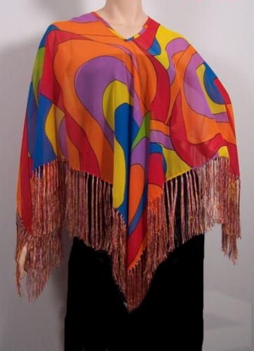 Lightweight Summer Poncho Orange