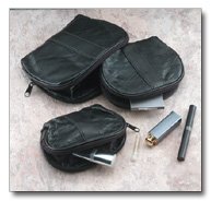 Genuine Leather 3 piece mini Travel Bag Set