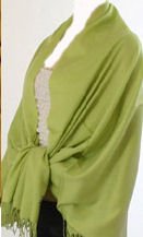 Pashmina Style, 100% Viscose Shawl - Lime Green