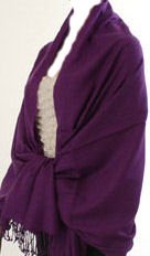 Pashmina Style, 100% Viscose Shawl - Deep Purple