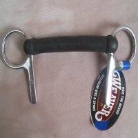 Half Cheek Snaffle Rubber Mouth Bit Horse Size 5"