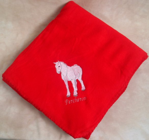 Polyester Percheron Horse Throw Fleece Throw Blanket
