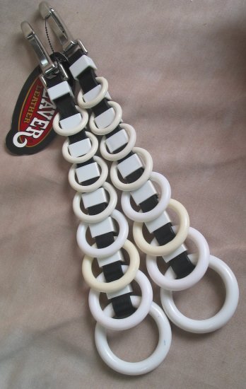 Line Spreaders - 8 Plastic Rings - Leather