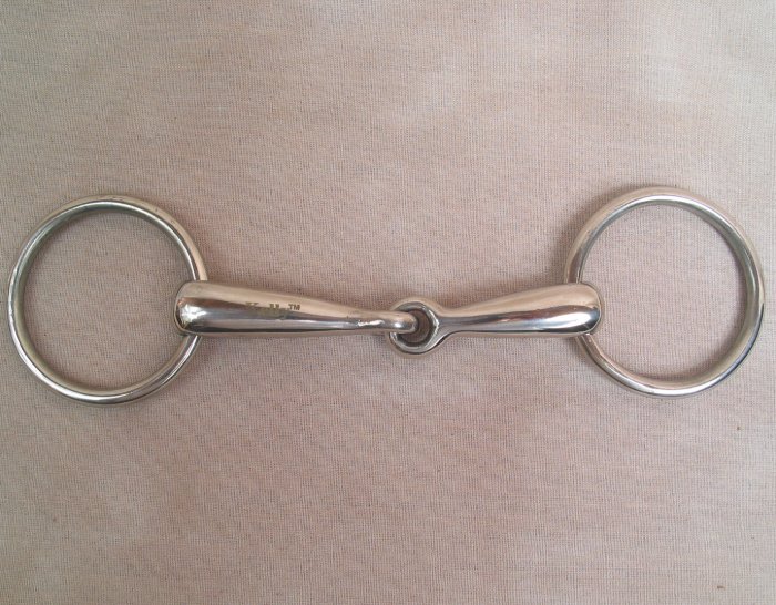 3 1/2 Inch Jointed O-Ring Hollow Mouth Miniature Snaffle Bit