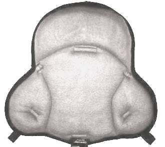 Saddle Cushion Light Gray Polar Fleece - Western Saddle Size