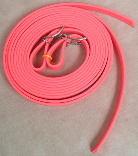 Split Style Reins 5/8" Heavy Weight Beta Biothane Pink
