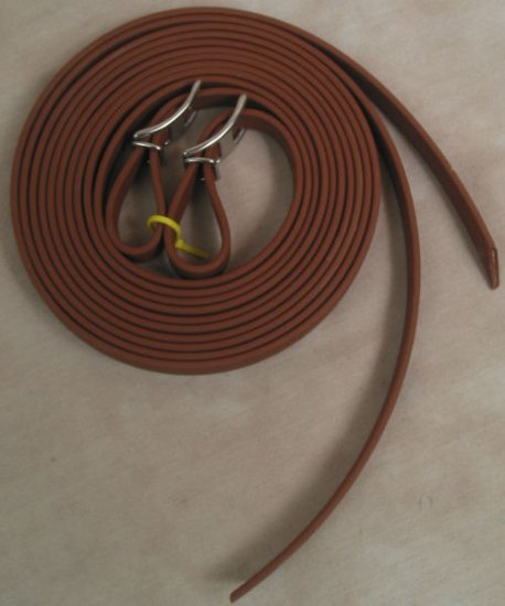 Split Style Reins 5/8" Heavy Weight Beta Biothane Medium Brown