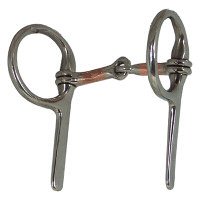 3 1/2" Half Cheek Snaffle Driving Bit Miniature Horse Copper SS