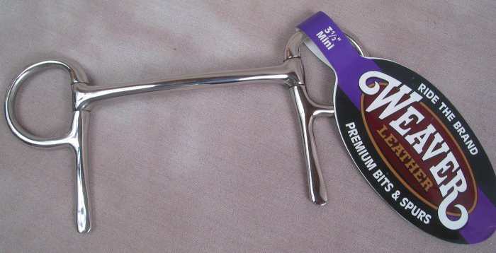 3 1/2" Miniature Mullen Mouth Half Cheek Bit SS Weaver