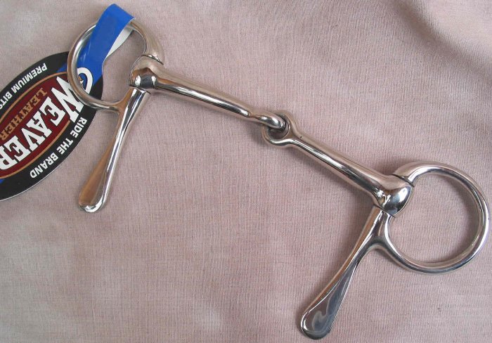Half Cheek Snaffle Driving Bit Miniature Horse Size 3 1/2"