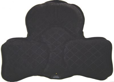 Saddle Cushion Black Faux Butter Suede - Aussie Saddle Size