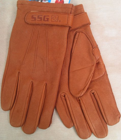 SSG Unlined Deerskin Gloves- Acorn Tan Mens Medium