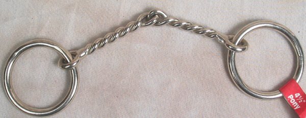 4 1/2 Inch Twisted Wire Pony Size Nickel Plated