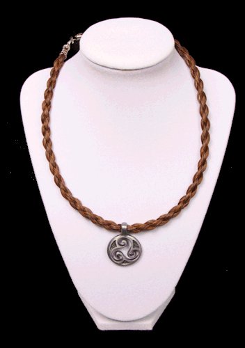 Brown Braided Horse Hair Choker with Harmony Charm