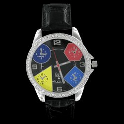 Geneva Brand 5 Time Zone Watch