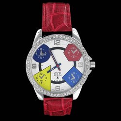Geneva Brand 5 Time Zone Watch
