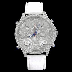 5 Timezone Full Stone Face Silver