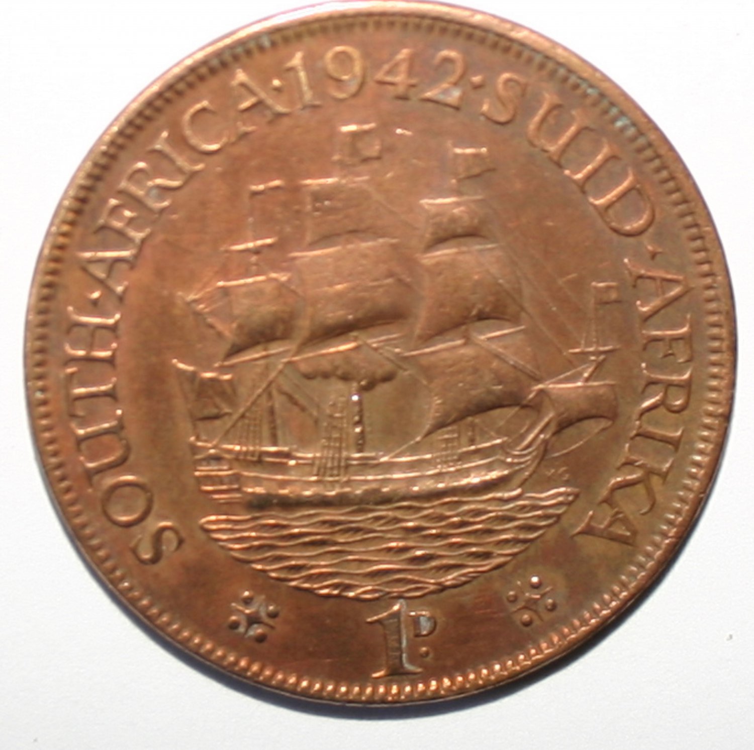 King George VI South Africa 1D Penny 1942 Coin king-george-vi-south-africa-1d-penny-1942-coin