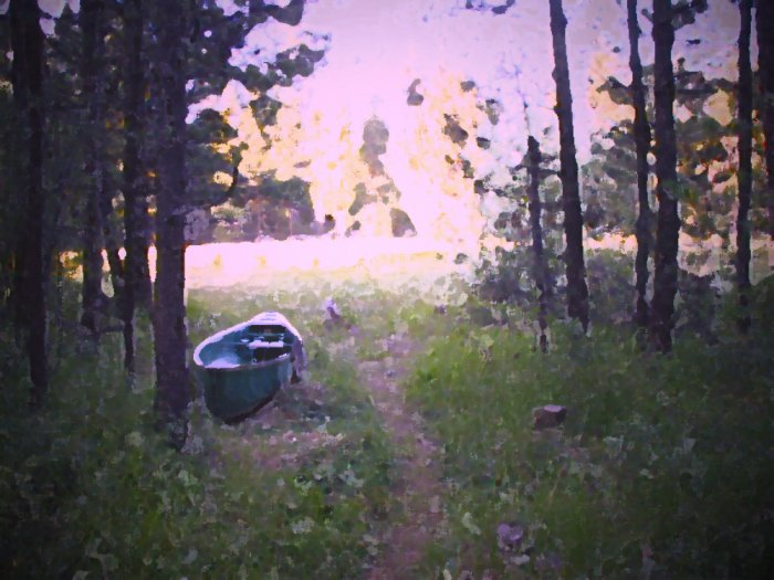 Canoe on the Trail