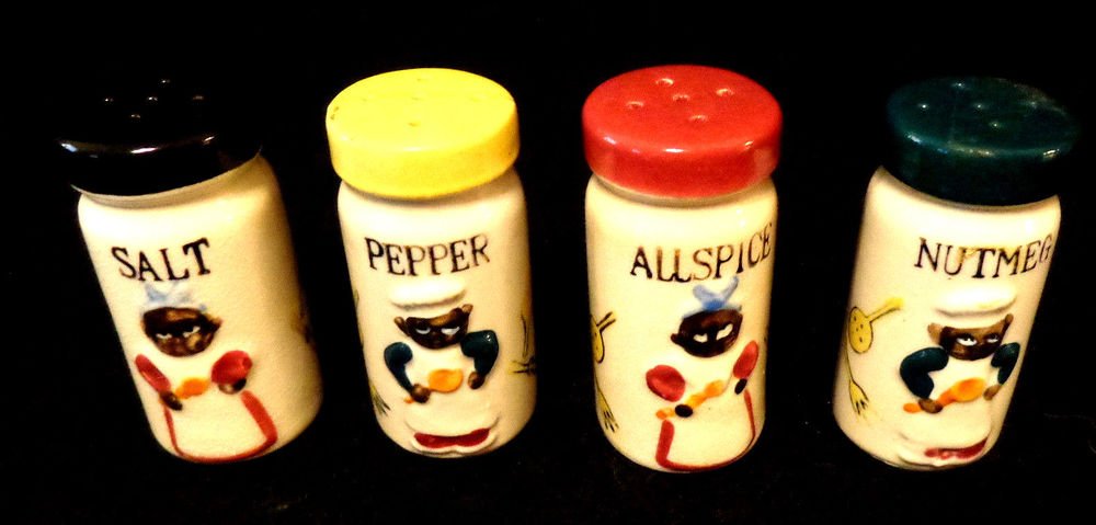 Vintage Set of Black Americana Salt & Pepper Shakers 1950s Made in Japan