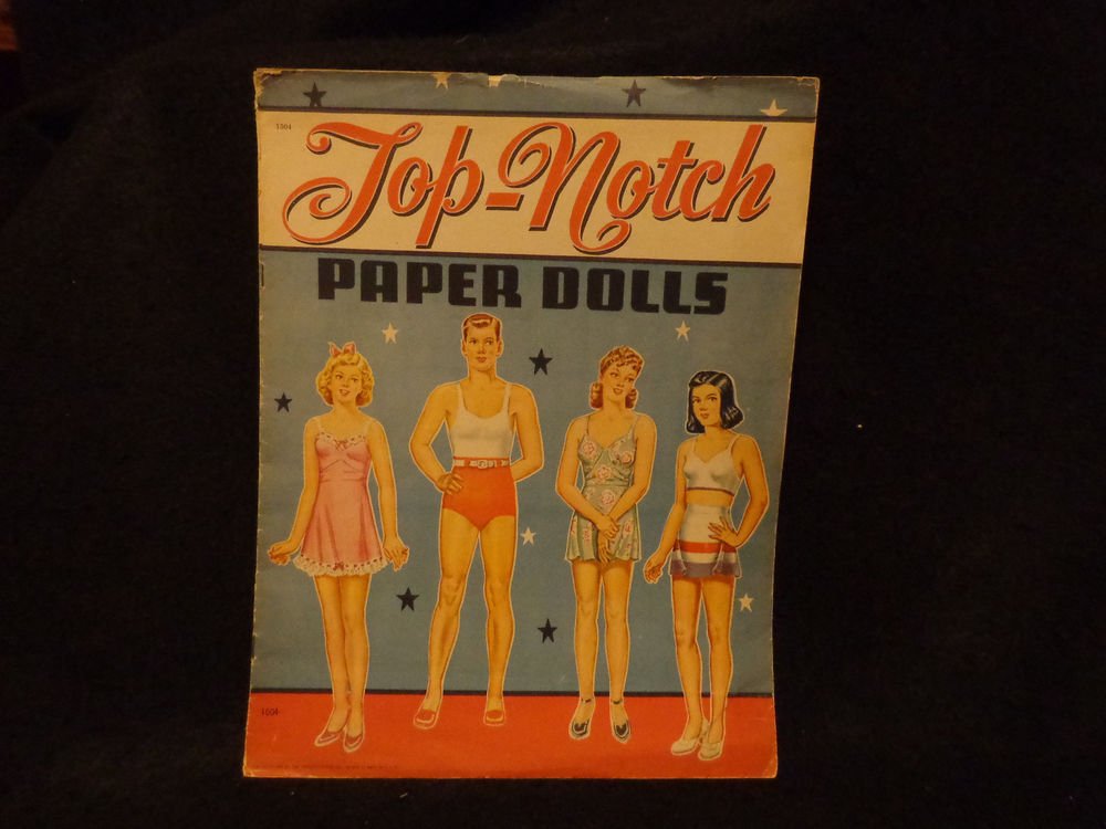 Vintage Uncut Top-Notch Paper Dolls Saalfield Pub. Co.1948 UNCUT #1504