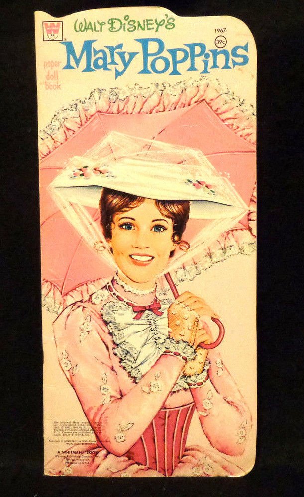 VINTAGE MARY POPPINS WALT DISNEY'S PAPER DOLLS Uncut Whitman 1963