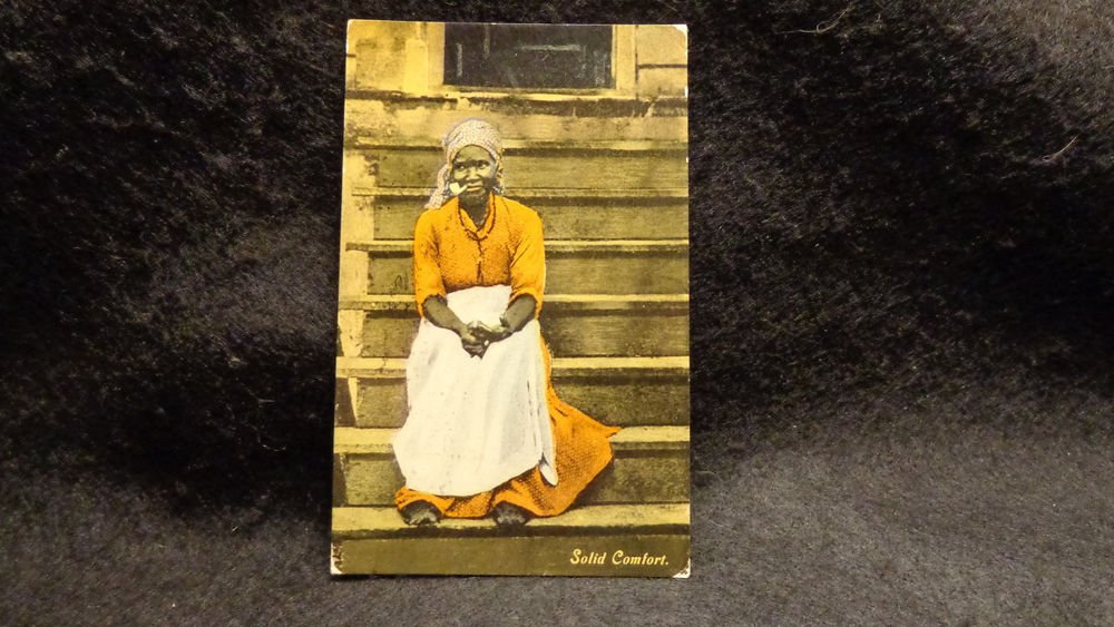 Vintage Black Americana Postcard "Solid Comfort" RPPC Used Divided Back 1910