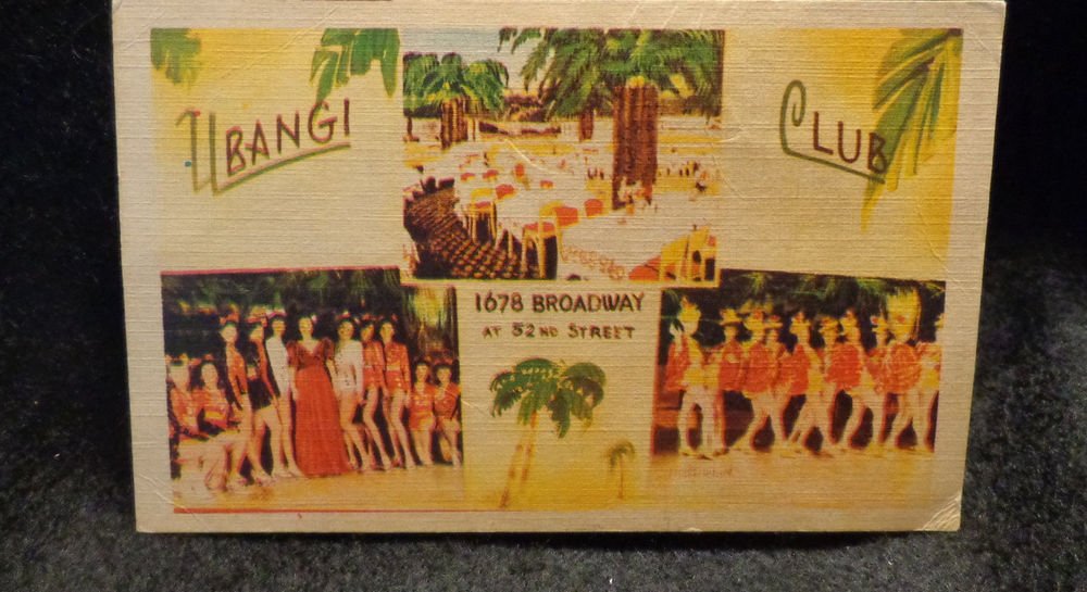 Vintage Black Americana Postcard Unused Ubangi Club "Harlan on Broadway"